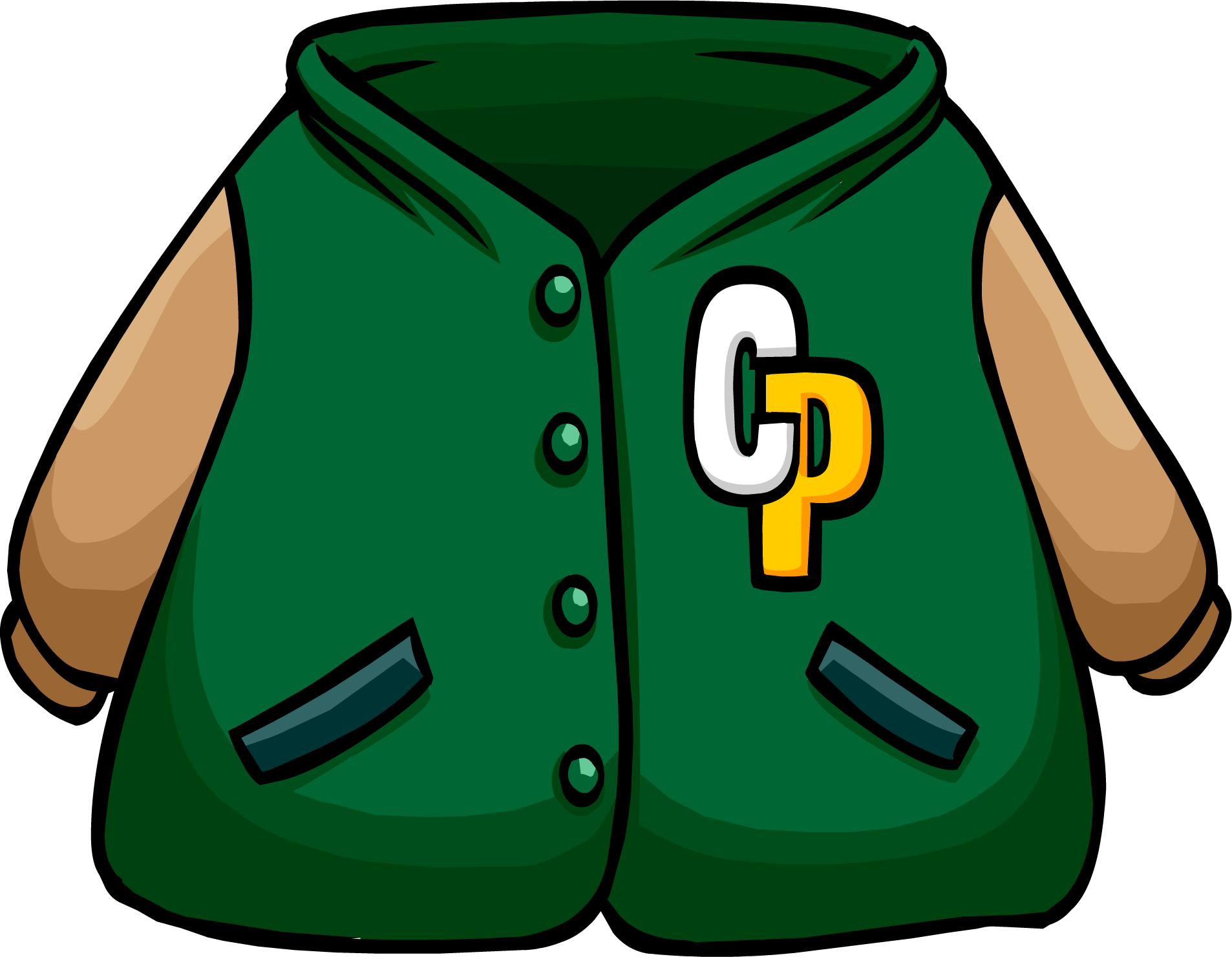 Green Letterman Jacket - Billy Bob Club Penguin (1906x1480)