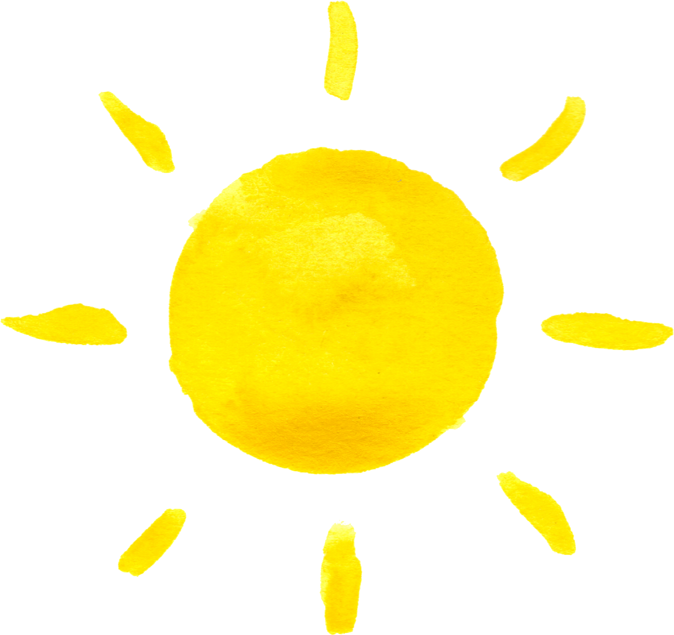 Free Download - Sun Watercolor Clipart (1464x1392)