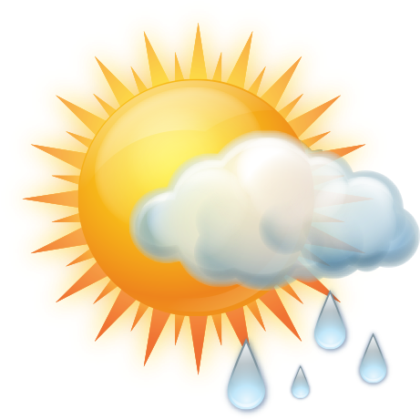 Cloudy Rain1 - Sun Clipart With Transparent Background (512x512)