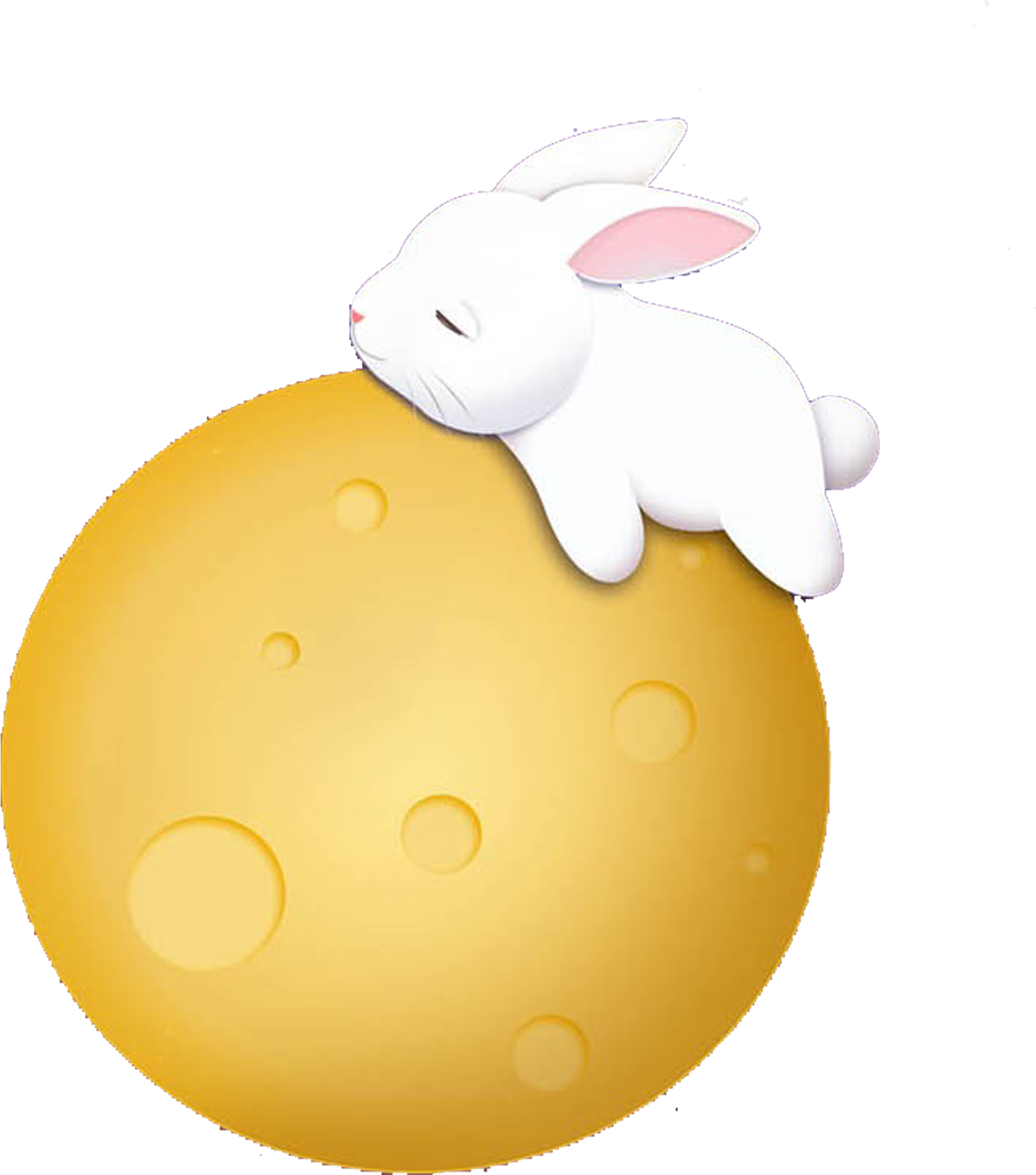 Easter Bunny Rabbit Moon - Mid-autumn Festival - (2362x2362) Png ...