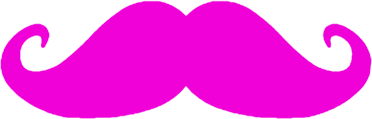 Mustache Vector Png - Pink Mustache No Background (900x563)