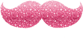 Pink Mustache - Glitter Mustache Clip Art (500x400)