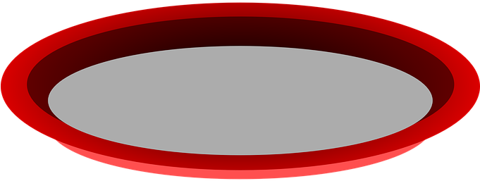 Plate Clipart Red Plate - Tray Cartoon Png (680x340)