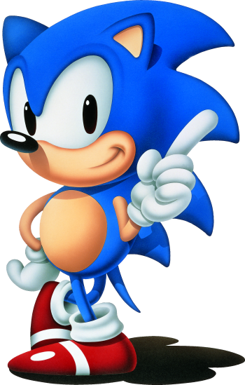 Sonic The Hedgehog Clipart Nintendo - Classic Sonic The Hedgehog (350x549)