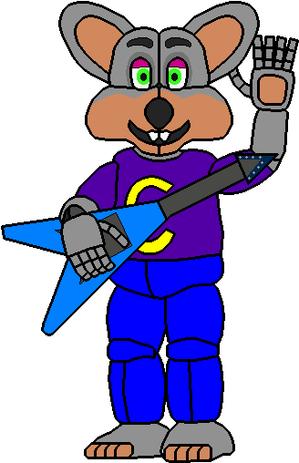 Funtime Chuck E Cheese By Lunarflarestudios - Cartoon (340x547)