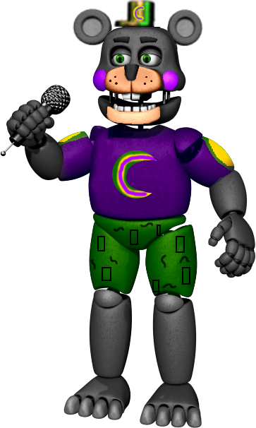Rockstar Chuck E Cheese - Rockstar Freddy (363x606)