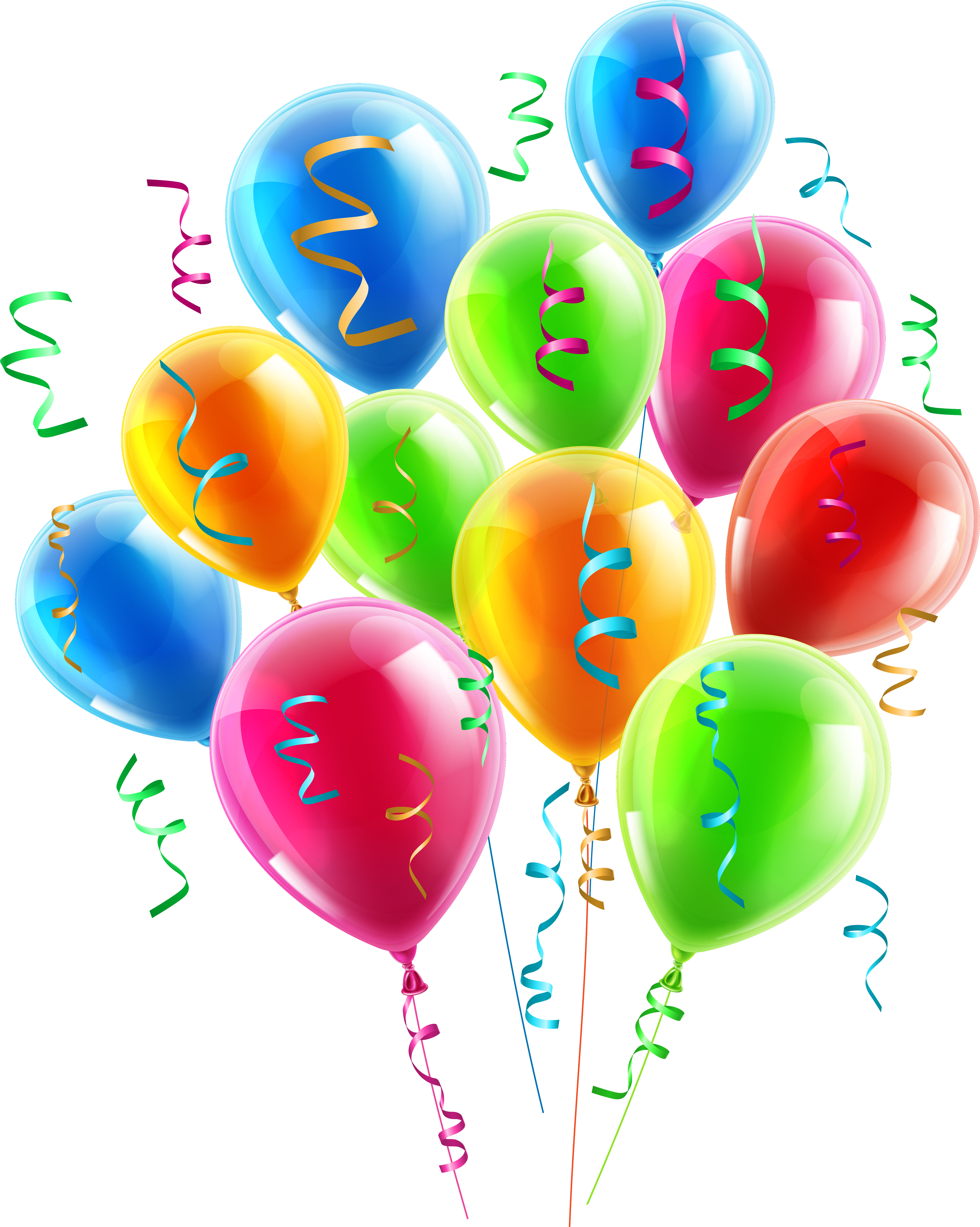 Balloon Birthday Party Clip Art - Balloons Design Png (5196x6230)