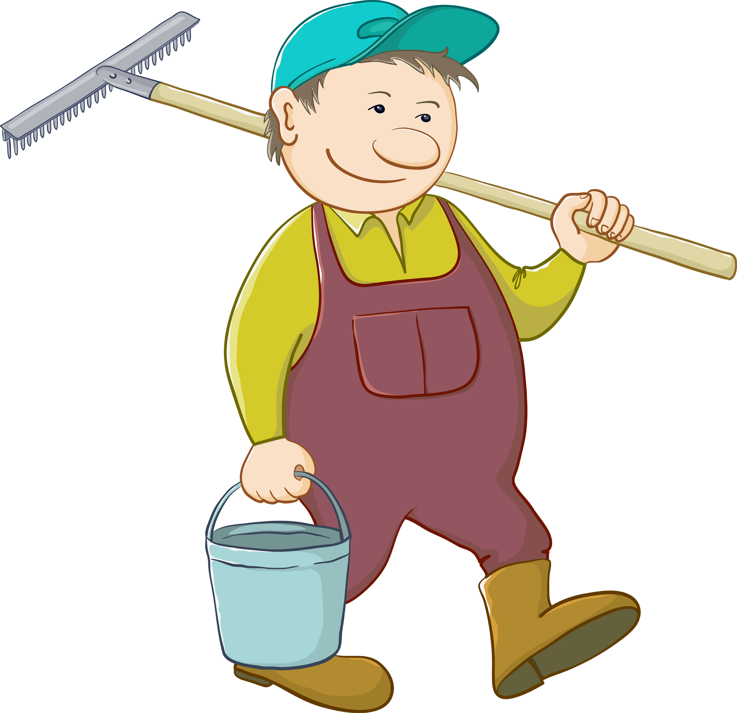 Neighborhood Clean-ups - Cartoon Working Outside (2400x2323)