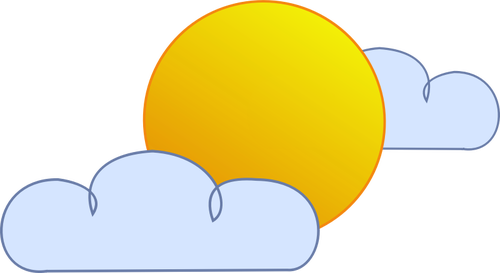 Rain Showers Weather Clipart - Sunny Cloudy Weather Clipart (500x273)