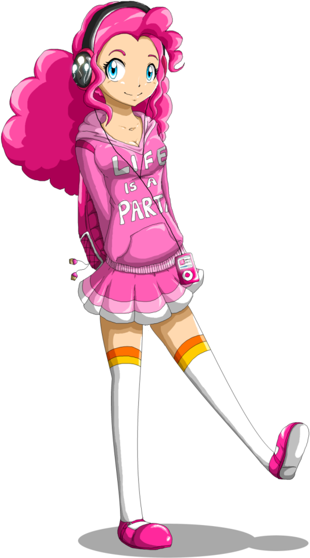Cherry Pie Black And White - Mlp Human Pinkie Pie (709x1127)