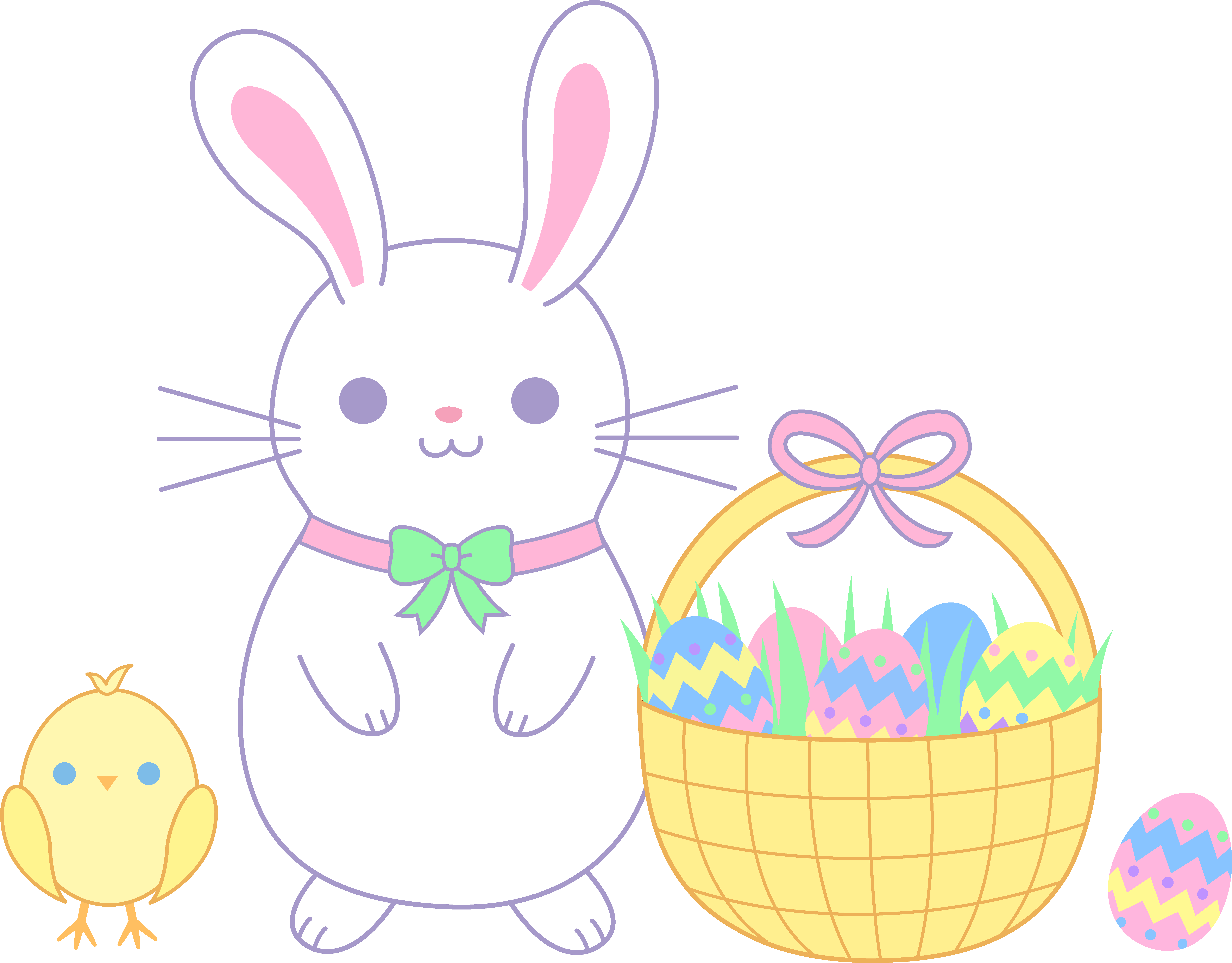 Easter Cute Bunny With Purple - Easter Cute Bunny With Purple (8486x6586)