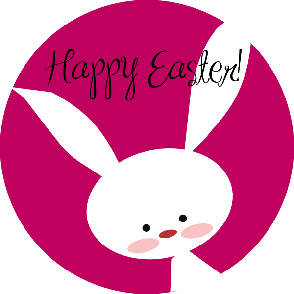 Happy Easter Bunny Clip Art - Happy Easter Eggs Clip Art (600x600)