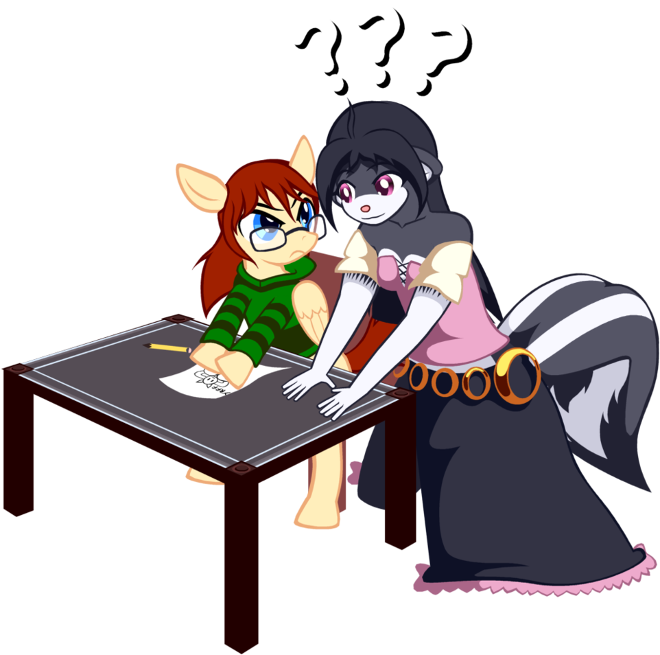 Lucky Shot, Female, Furry, Male, Non-mlp Oc, Oc, Oc - Cartoon (1024x1024)