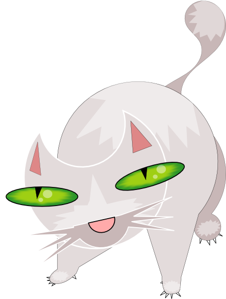 Scary Cat Clip Art - Clip Art (450x595)