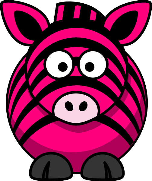 Pink Zebra Clip Art - Pink Zebra Clipart (504x600)