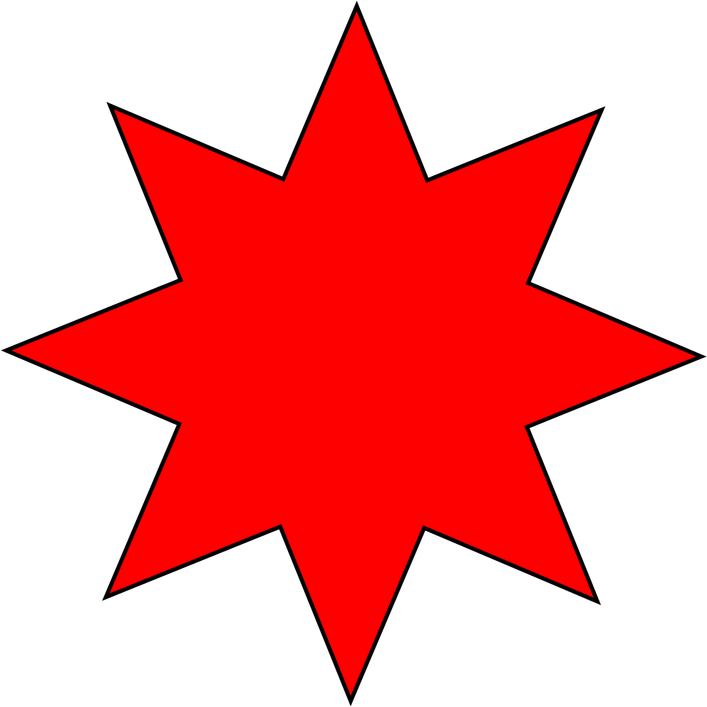 Eight Rayed Star - Maple Leaf Vector Ai (1024x1024)
