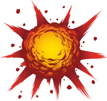 Cartoon Explosion Png Download - Utterly Amazing Science [book] (366x344)