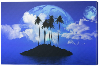 Cuadro En Lienzo Isla De La Palmera Con Los Planetas - Lion King Fan Art (400x400)