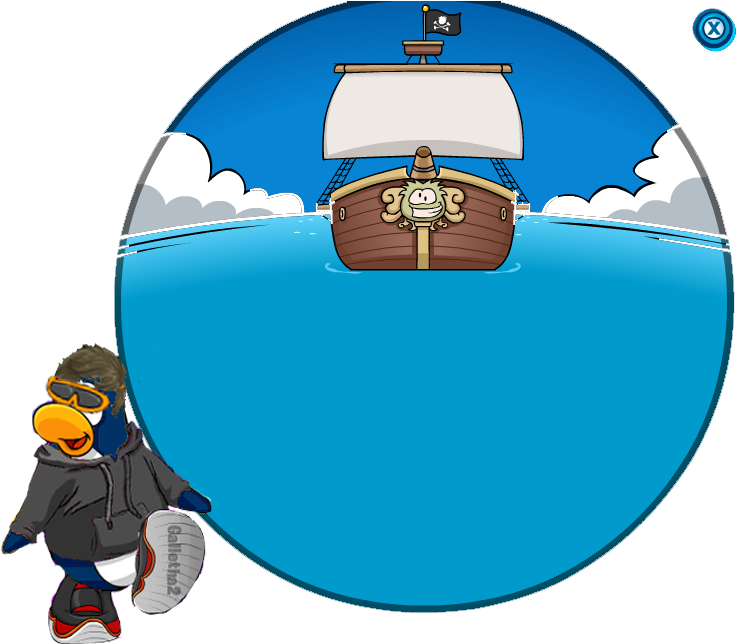 Pingüineando Por La Isla En La Fiesta Aventuras En - Club Penguin Rockhopper (800x643)