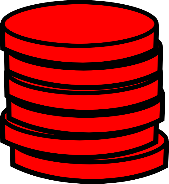 Red Coins Clip Art - Coins Red Png (546x594)