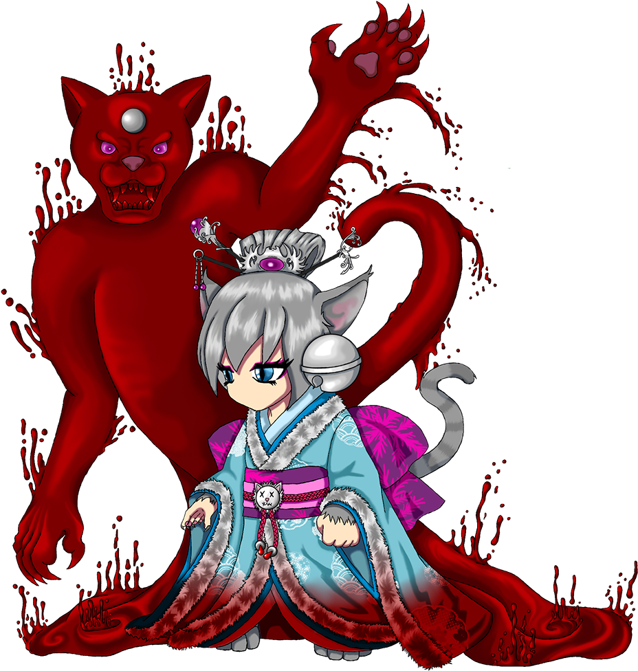 While In The Normal World Kikuri Is A Blood Thirsty, - Cartoon (1000x983)