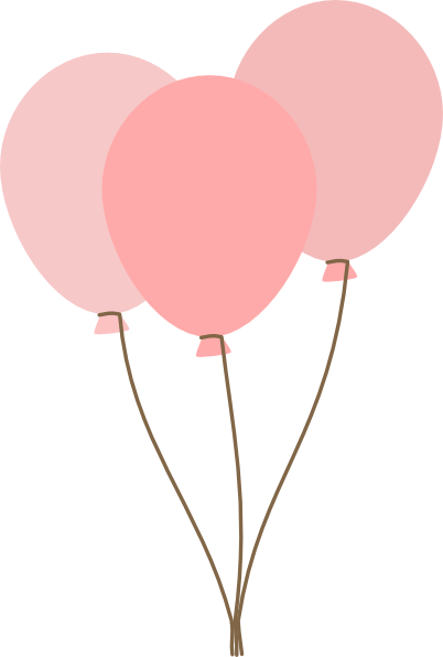 Pink Balloons Clip Art At Clker Com Vector Clip Art - Pink Balloons Png (402x596)