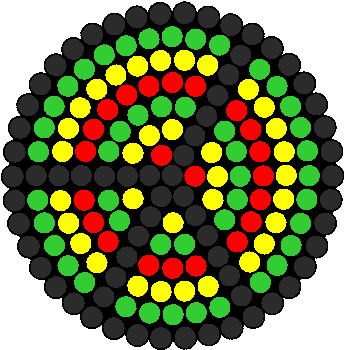Rasta Peace Fuse Bead Pattern Perler Bead Pattern / - Dots - Purple Shower Curtain (417x411)