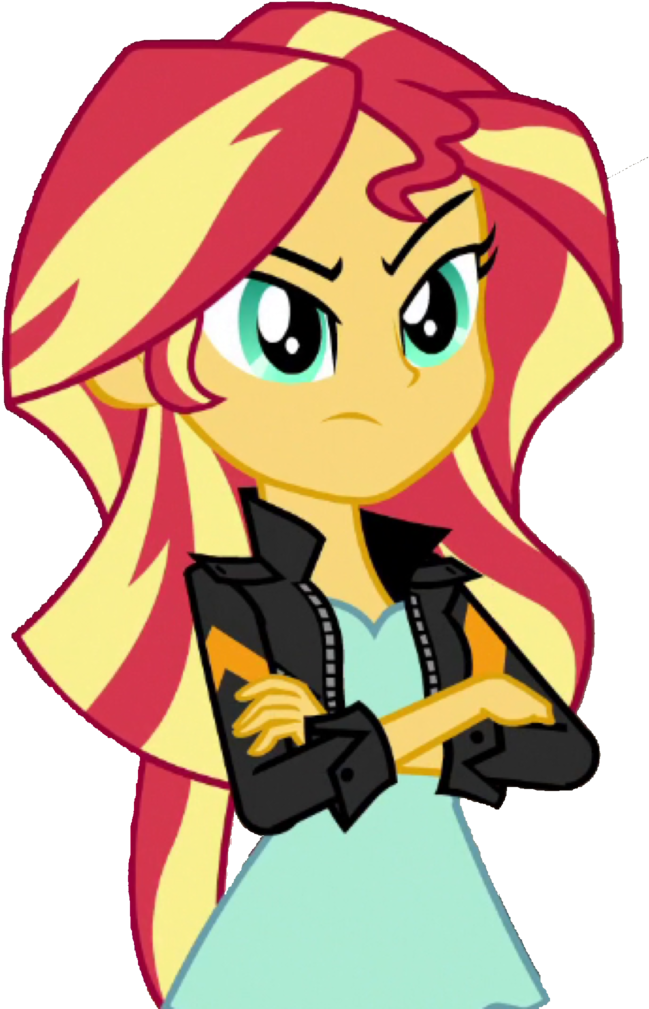 Thebarsection, Clothes, Crossed Arms, Equestria Girls - Sunset Shimmer New Jacket (663x1024)