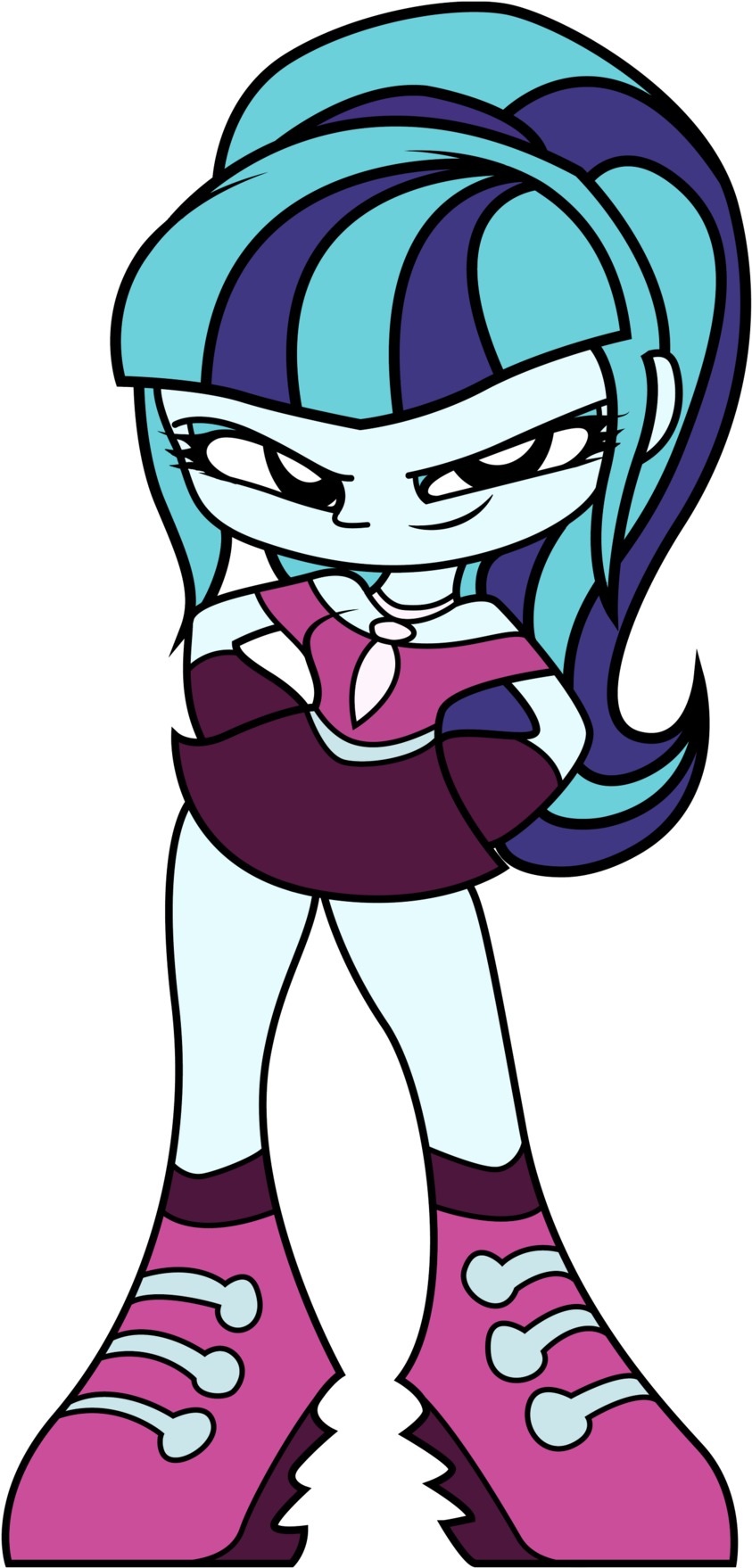 Rainheart94, Boots, Chibi, Clothes, Equestria Girls, - Sonata Dusk (1024x1939)