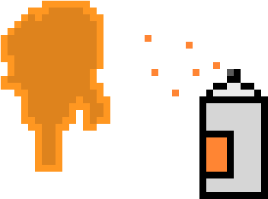 Orange Spray Can With Paint Mark - Magic Mushroom The Binding Of Isaac (500x370)