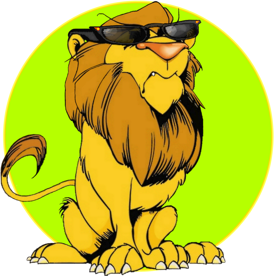 Painting, Cm ©2012 By Eddie Davis - Lion Cartoon Nature (1200x1200)