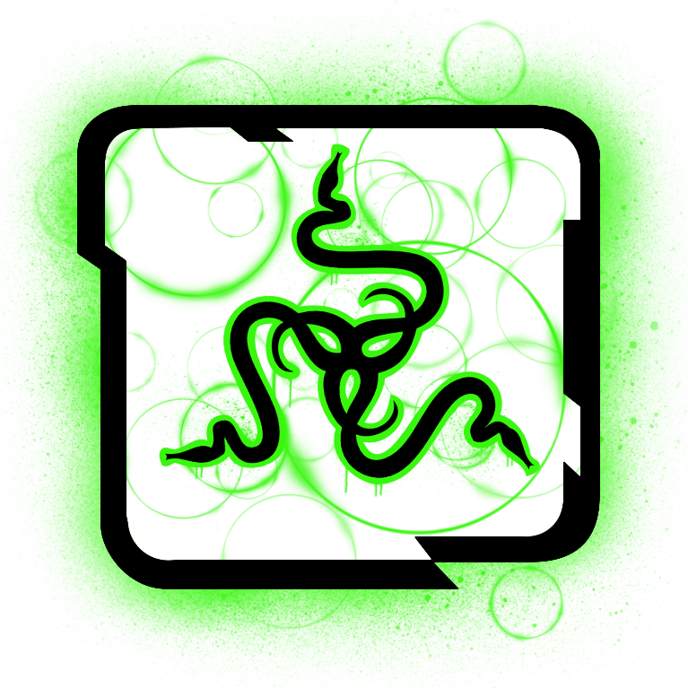 Razer Logo Spray-paint 512x - Razer Logo Transparent Gif (767x767)