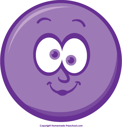 Purple Winking Smiley Face Clip Art - Smiley Violet Emoticon (416x432)