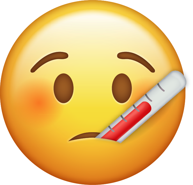 Download Thermometer Sick Iphone Emoji Icon In Jpg - Balanced Diet Pie Chart (663x638)