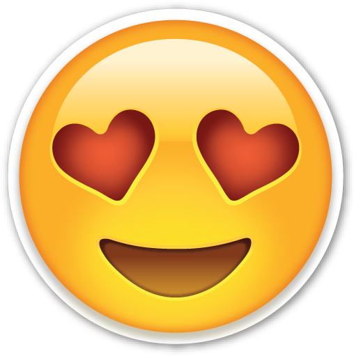 Resultado De Imagem Para Emojis Whatsapp Png - Heart Eyes Emoji Sticker (480x479)