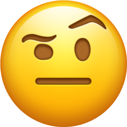 One Eyebrow Raised - 🙂 Emoji (512x512)