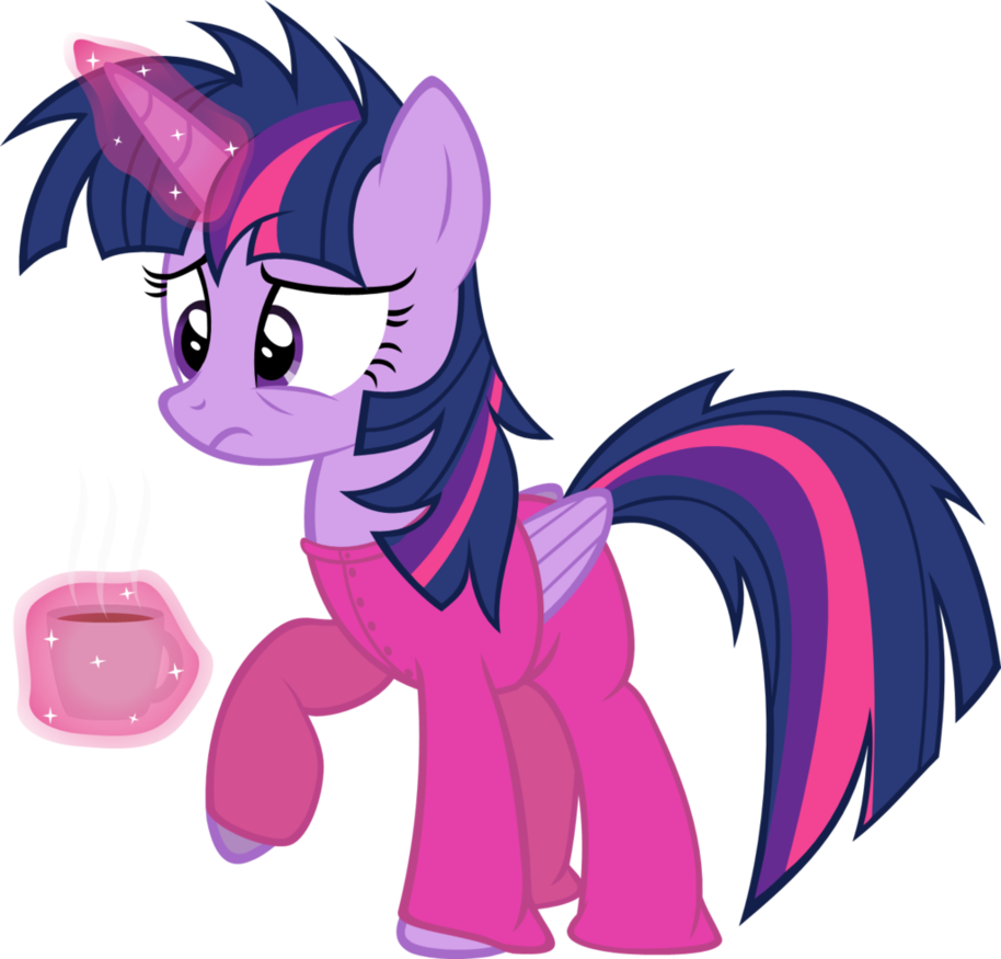 Twilight's Rough Morning By Zacatron94 - Twilight Sparkle Studying Mlp (914x875)