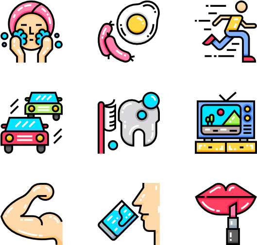 Morning Routine - Icons For Web Design (600x564)