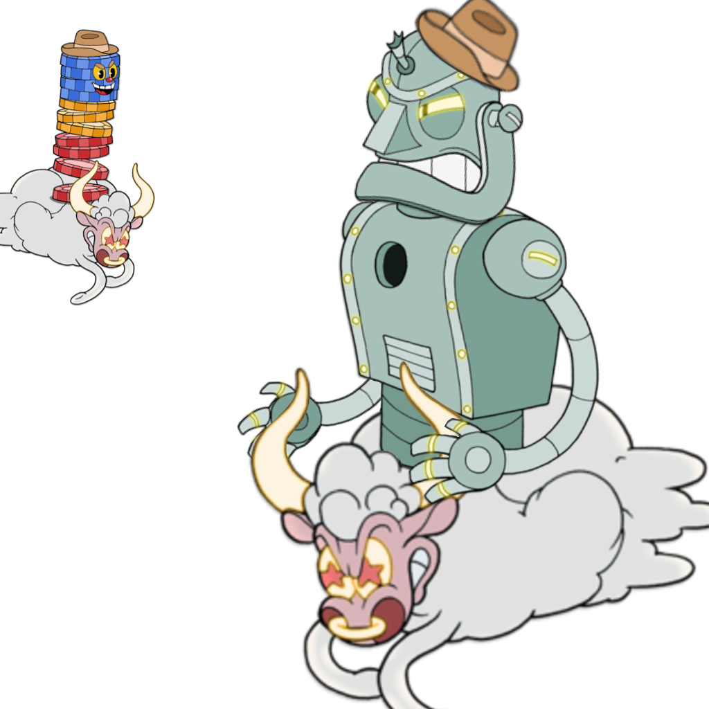 “this Town Ain't Big Enough For The Two Of Us” - Cuphead Dr Kahl's Robot (1024x1024)