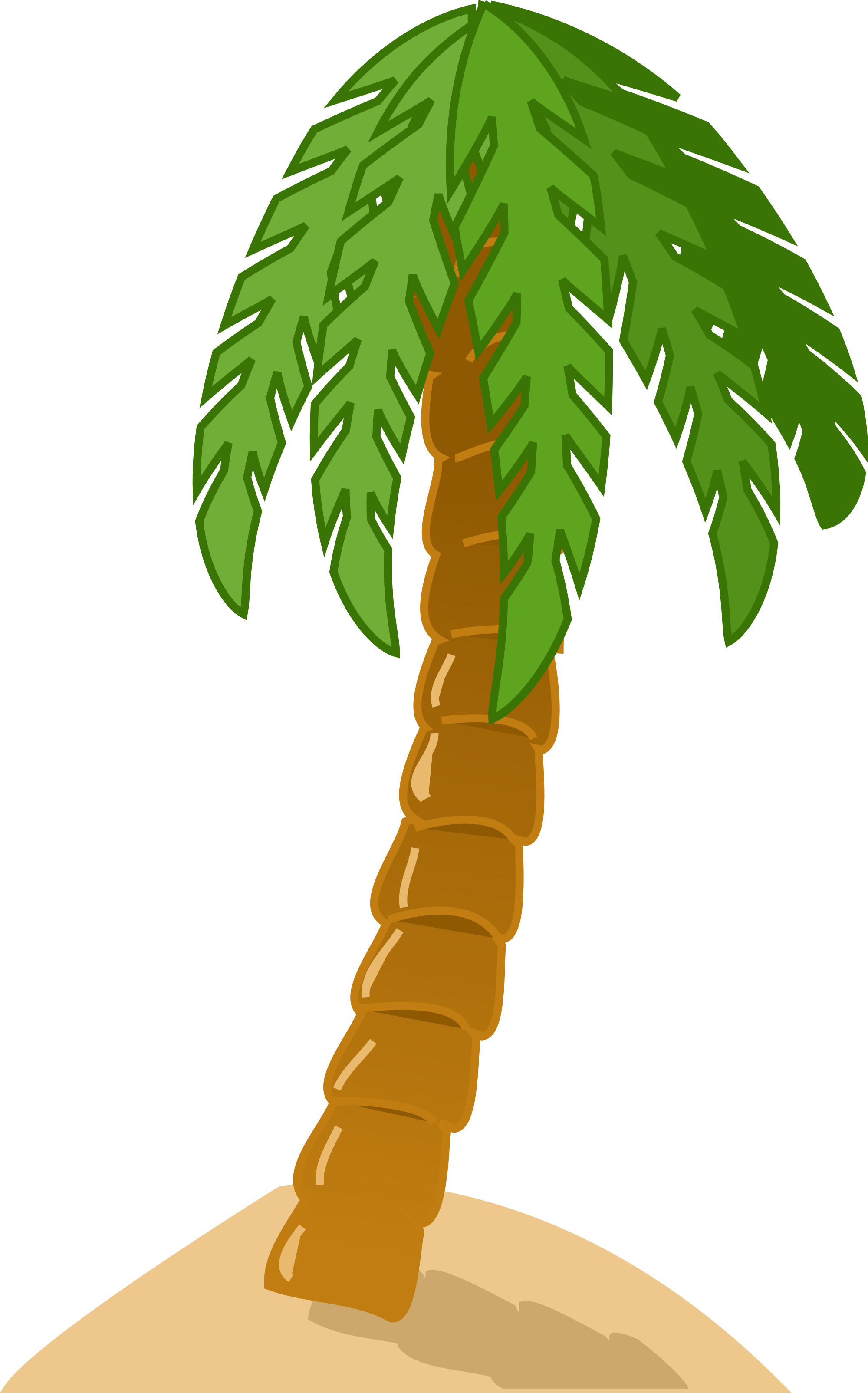 Palm Tree Clipart Sand - Palm Tree Clip Art (2000x3209)