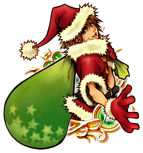 Sora Santa Illustrated Ver - Kingdom Hearts Sora Santa (502x538)
