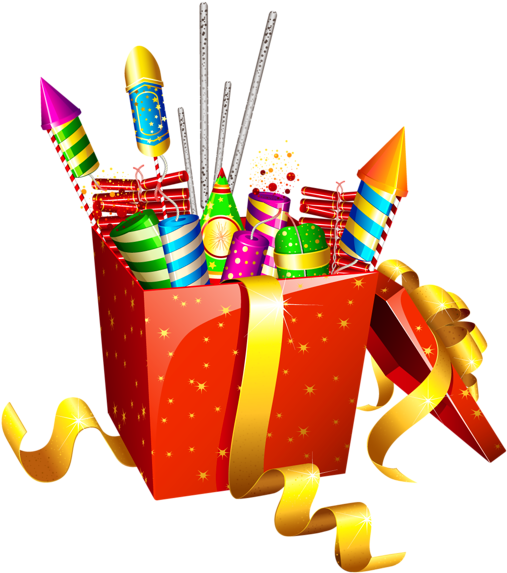 Fireworks Clipart One - Diwali Png (530x600)