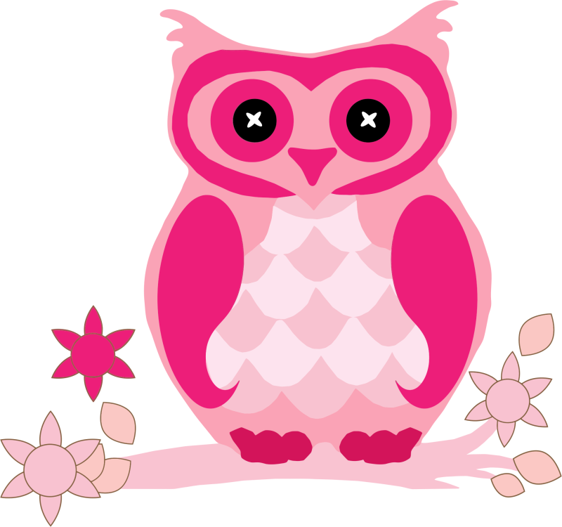 Pin Pink Owl Clipart - Pink Owl Png (800x750)