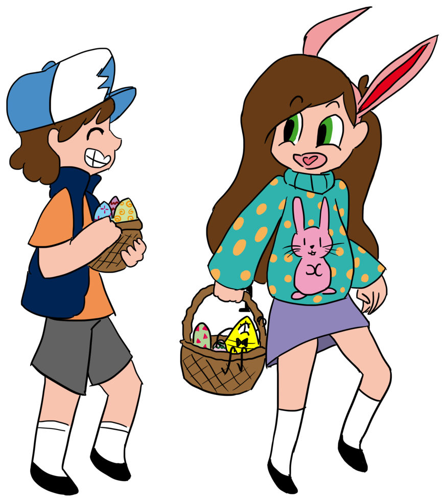 Thenightmaregirls Happy Easter From Gravity Falls By - Cartoon (1024x985)