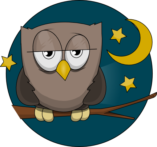 Clipart Sleeping Owl - Sleepy Owl Clip Art (510x478)
