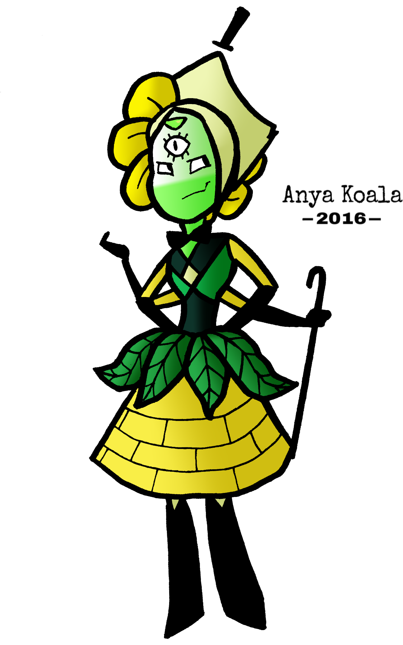 Bill Cipher - Peridot - Flowey - Fusion - Fan Art - - Gravity Falls Crossover Fanart Bill (1442x2180)