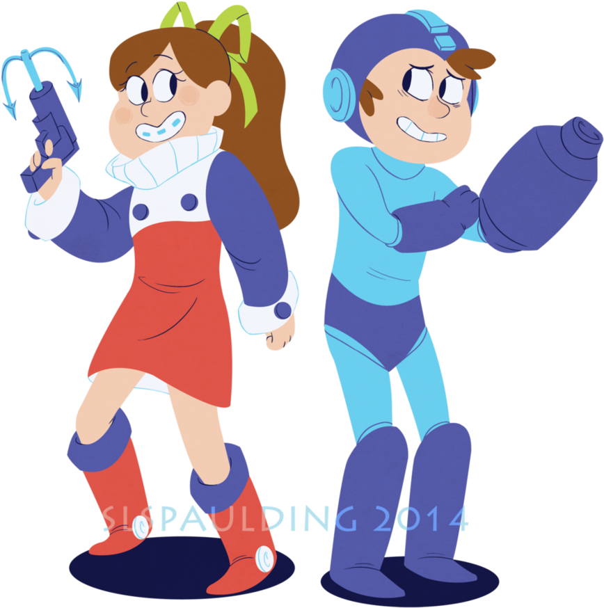 Gravity Falls Megaman Crossover Thing By Peachystarfish - Gravity Falls Mega Man (894x894)
