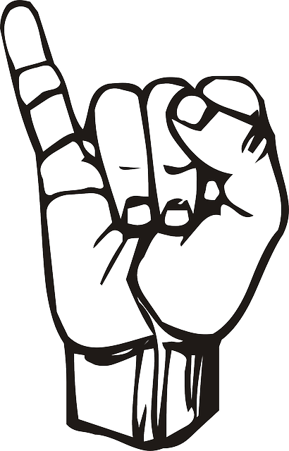 Outline, Hand, Speech, Language, Talk - Letter I In Sign Language (410x640)