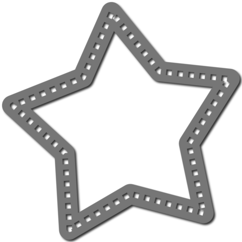 Clip Artillustrations - Green Hollow Star (800x800)