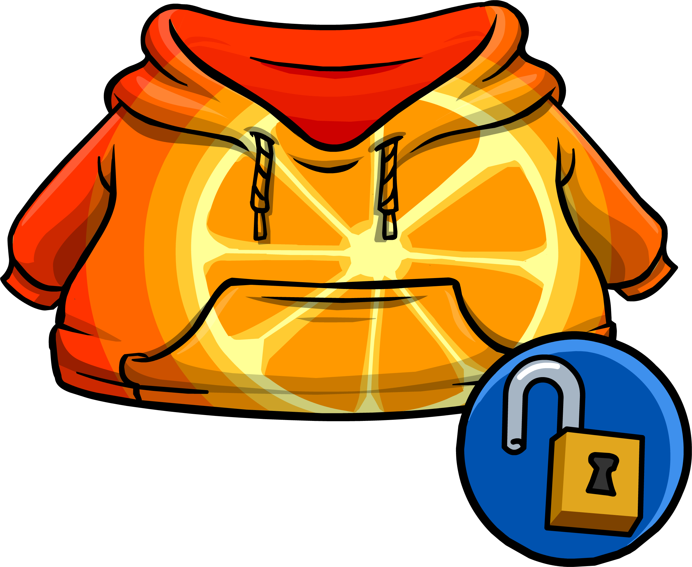 Orange - Hoodie Naranja Club Penguin (2352x1929)